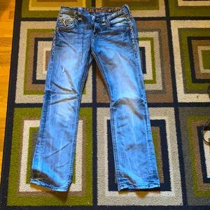 Rock revival men’s jeans